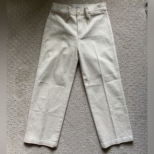 J. Crew Slim Wide-Leg Pant in Stripe